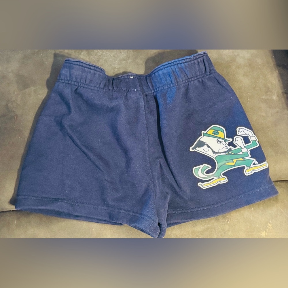 Youth L-14 Navy Blue Shorts Notre Dame athletic collegiate fandom kids